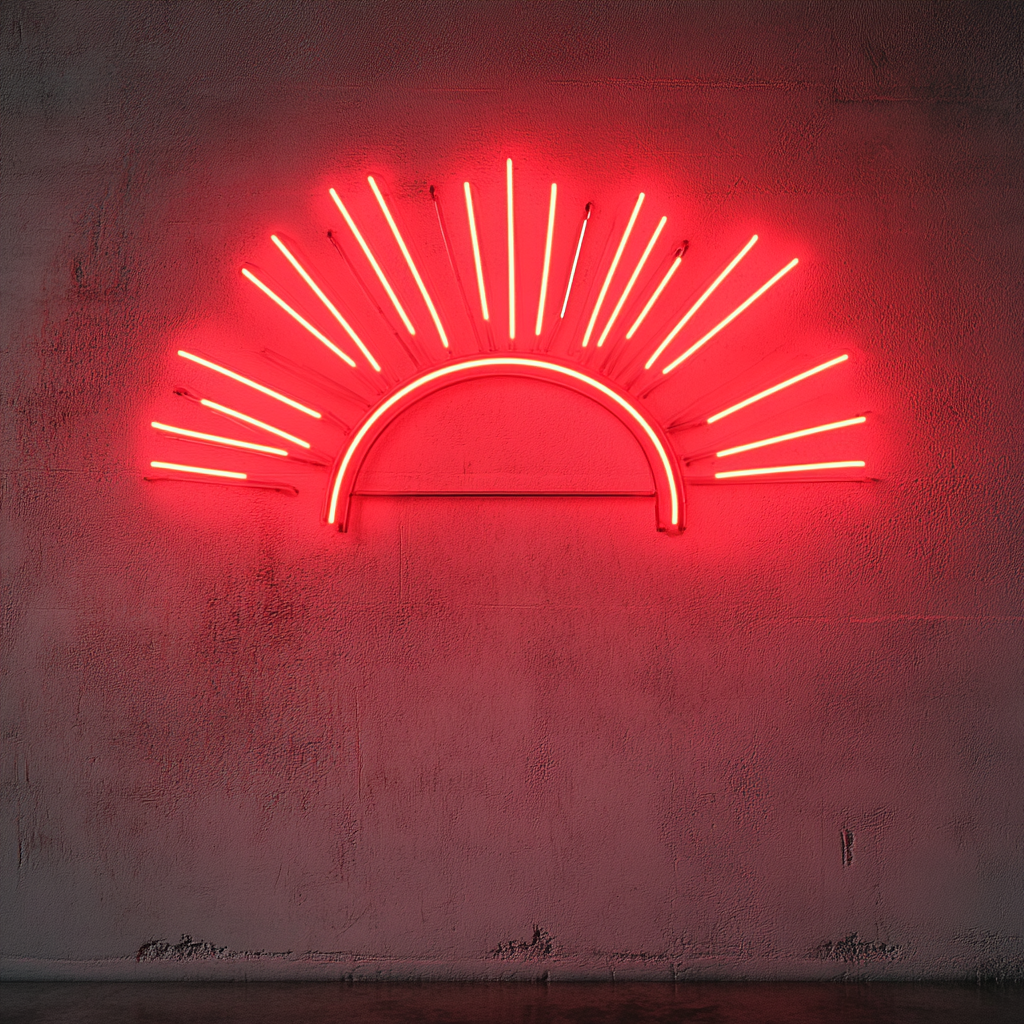 Rays of Sunshine - Red Neon Sign, 24 Inches