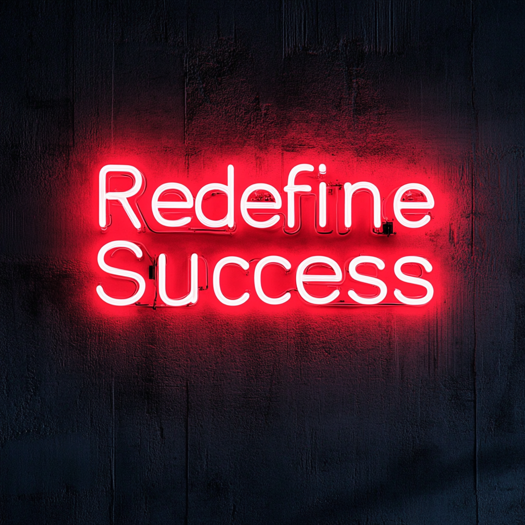 "Redefine Success" - Red Neon Sign, 24 Inches