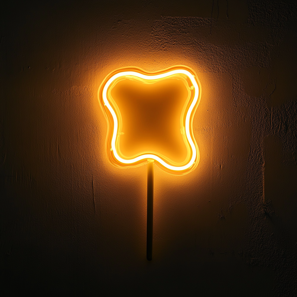 Roasting Marshmallow - Yellow Neon Sign, 24 Inches