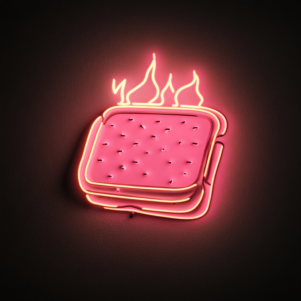 S'mores - Pink Neon Sign, 18 Inches