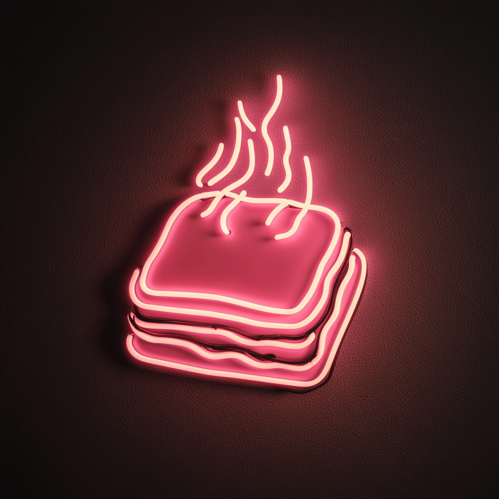 S'mores - Pink Neon Sign, 18 Inches