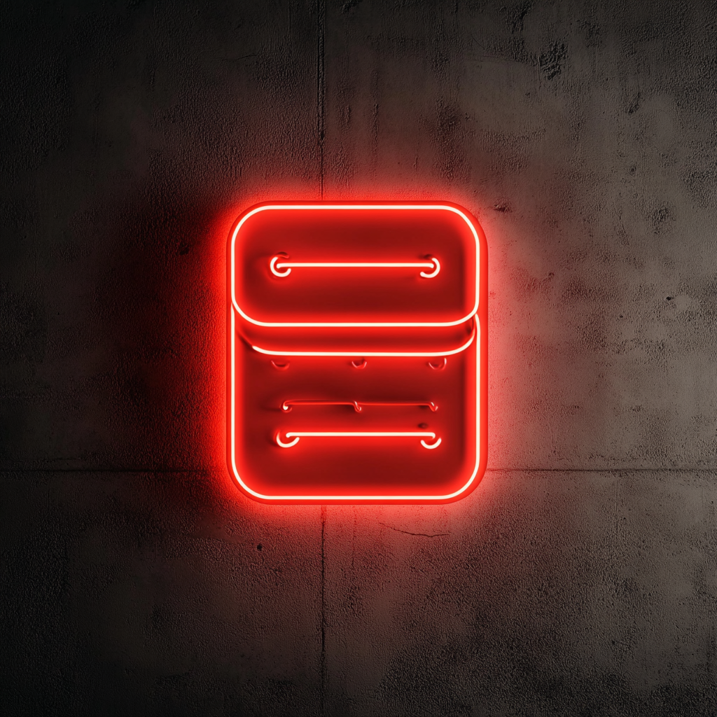 S'mores - Red Neon Sign, 18 Inches