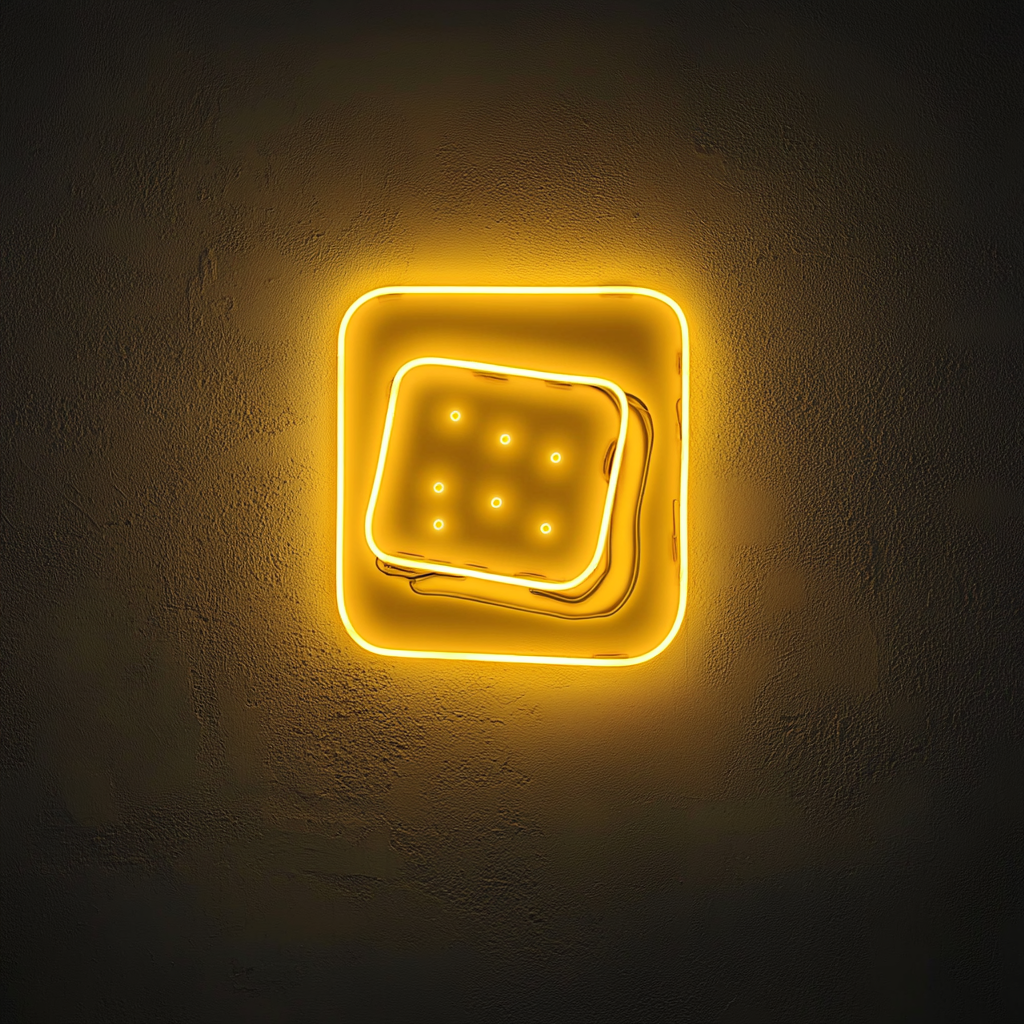 S'mores - Yellow Neon Sign, 18 Inches