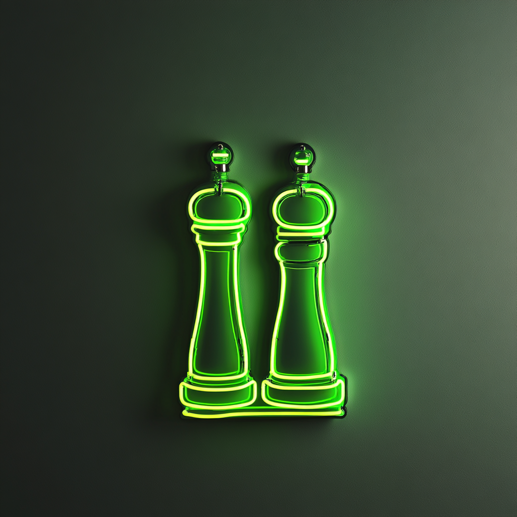 Salt and Pepper Grinders - Green Neon Sign, 18 Inches
