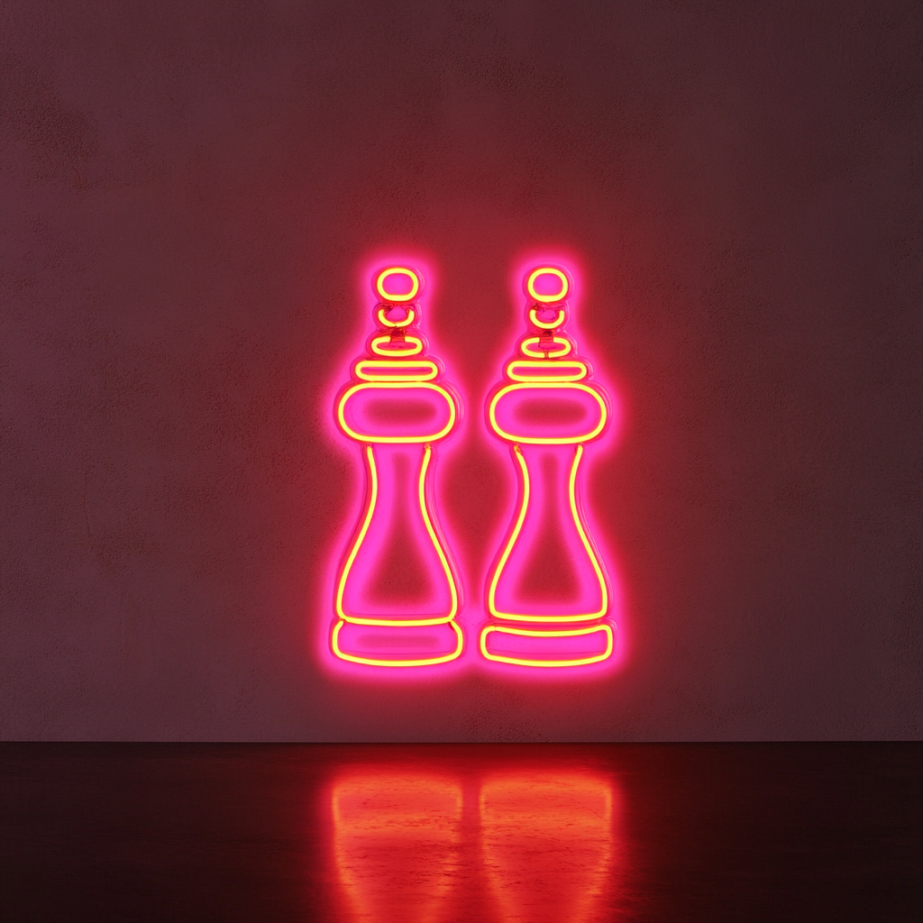 Salt and Pepper Grinders - Pink Neon Sign, 24 Inches