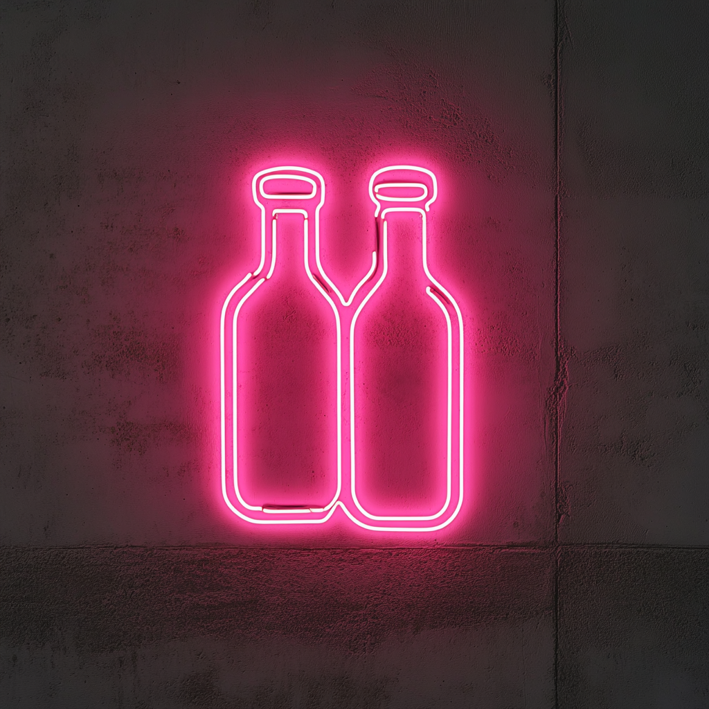 Salt and Pepper Shakers - Pink Neon Sign, 24 Inches