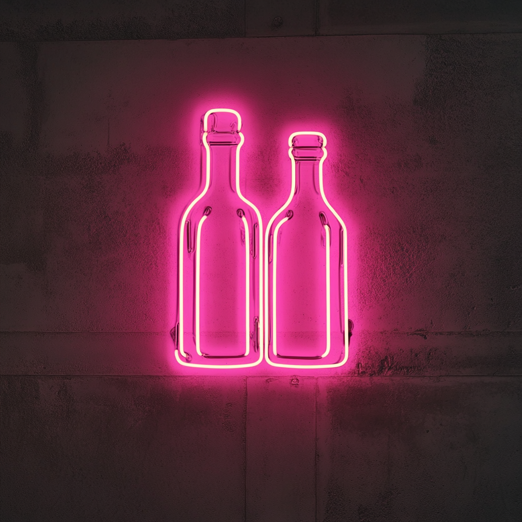 Salt and Pepper Shakers - Pink Neon Sign, 24 Inches