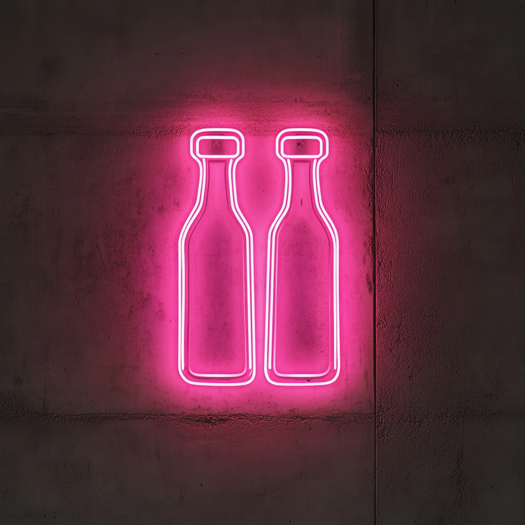 Salt and Pepper Shakers - Pink Neon Sign, 24 Inches