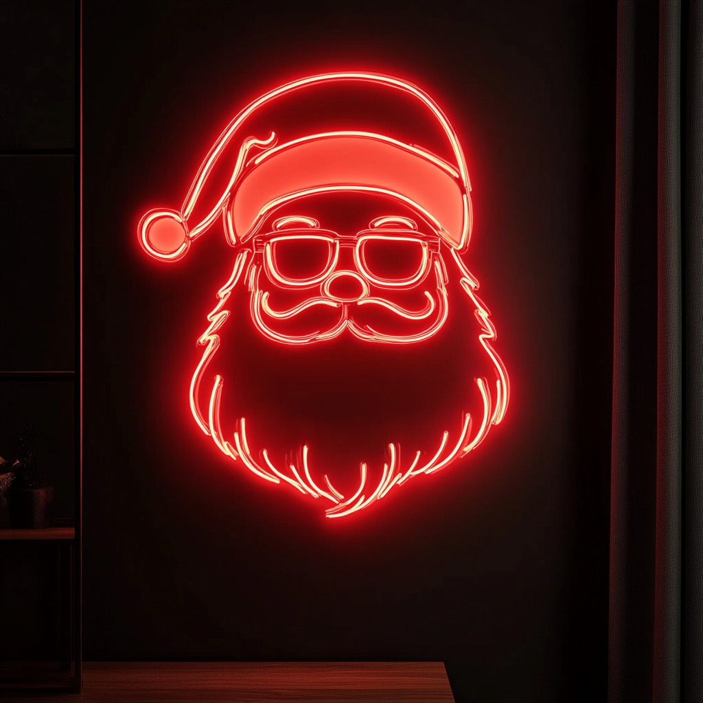 Santa - Red Neon Sign, 18 Inches