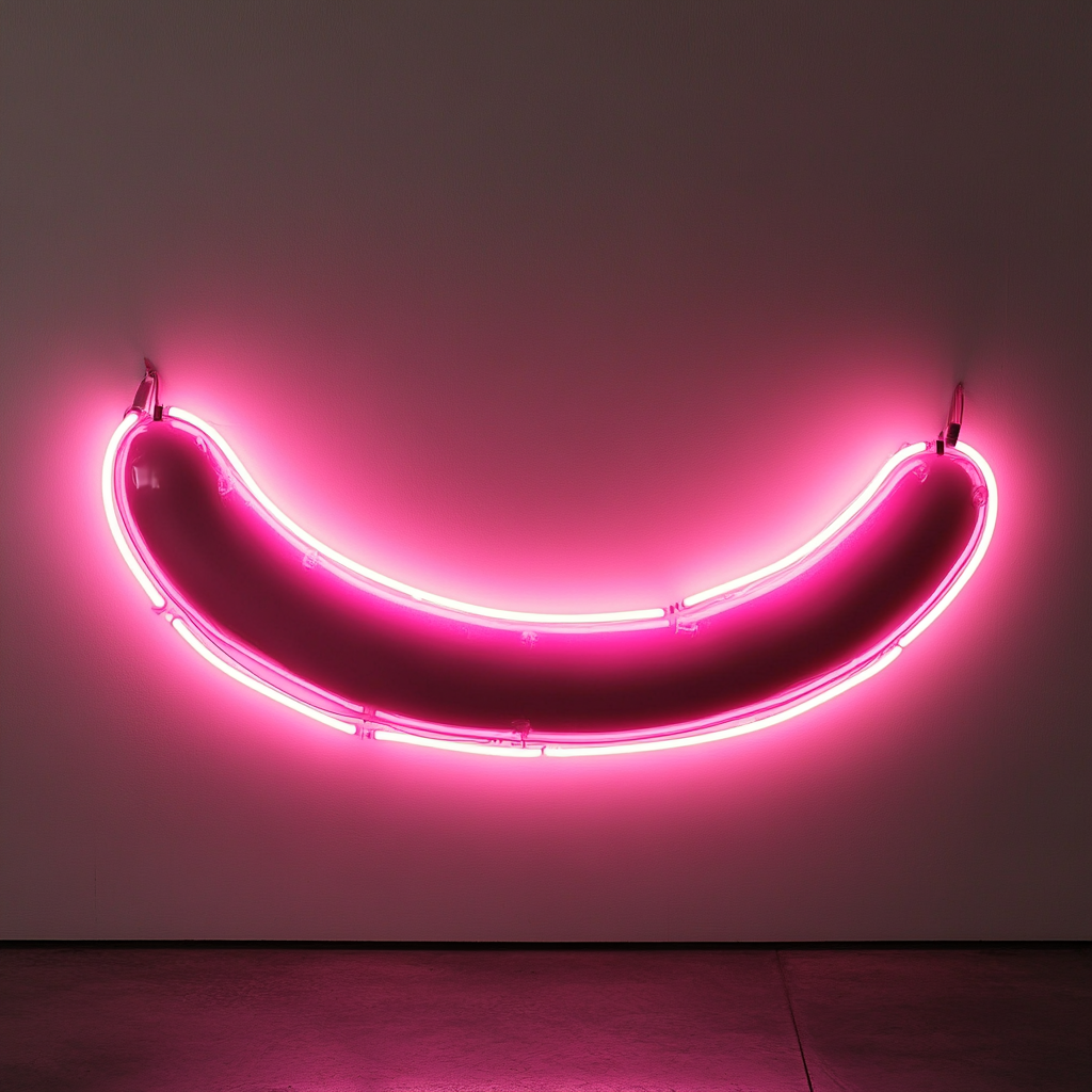 Sausage - Pink Neon Sign, 18 Inches