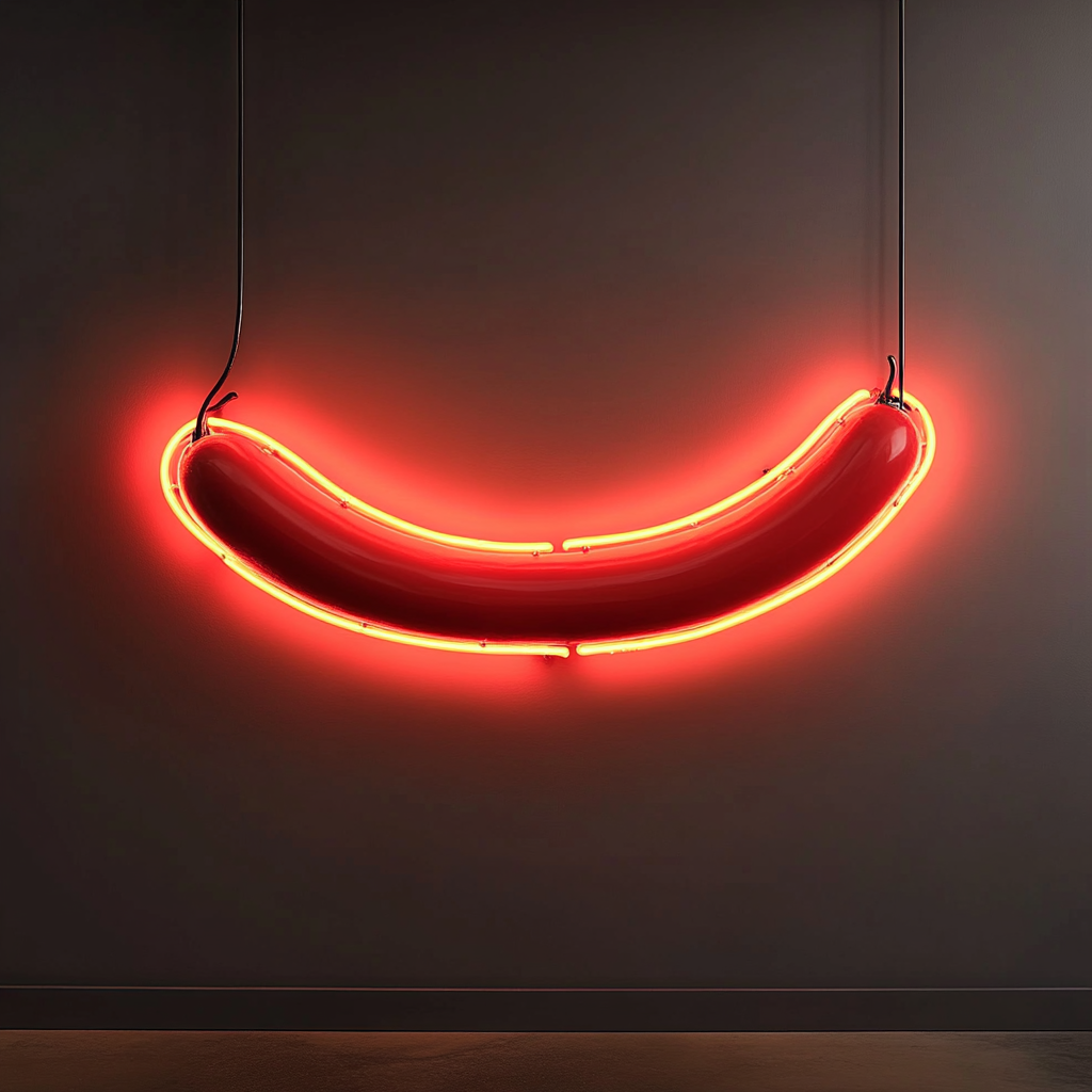 Sausage - Red Neon Sign, 18 Inches