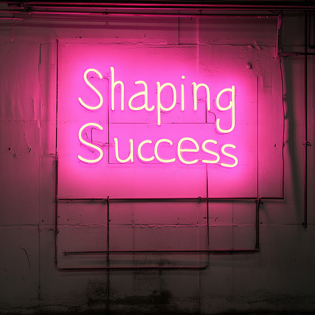 "Shaping Success" - Pink Neon Sign, 24 Inches