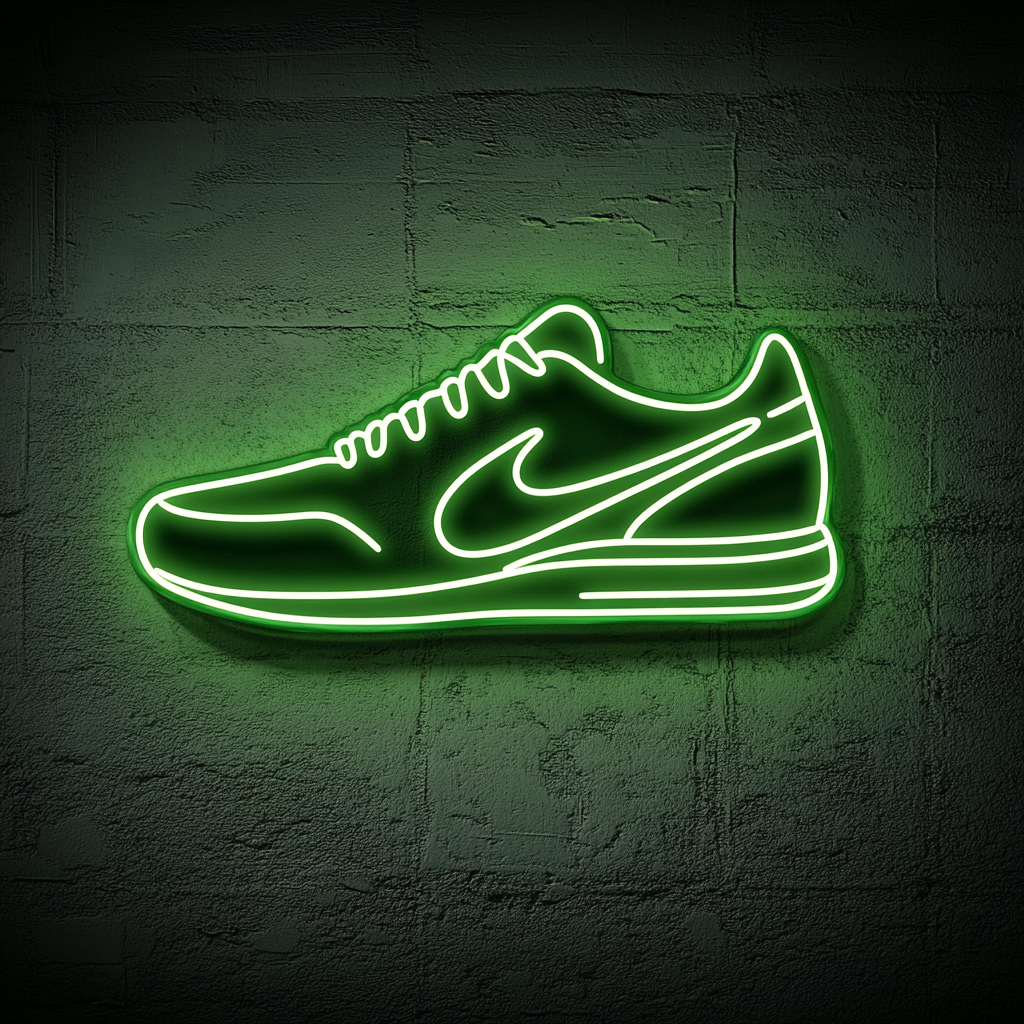 Shoes - Green Neon Sign, 18 Inches