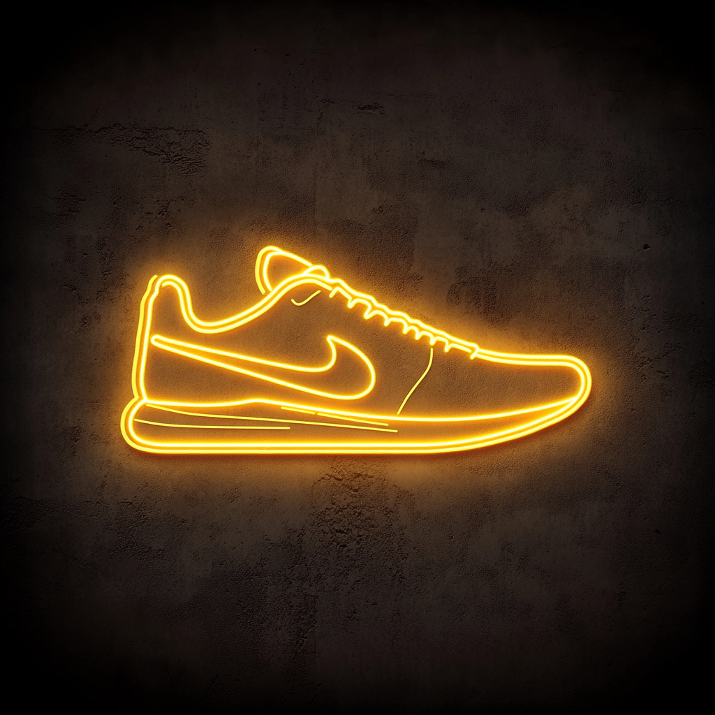 Shoes - Yellow Neon Sign, 24 Inches