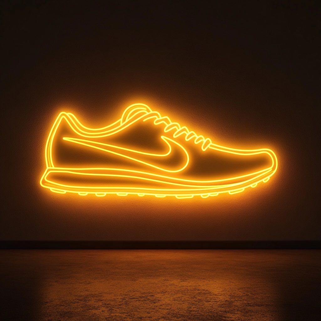 Shoes - Yellow Neon Sign, 24 Inches