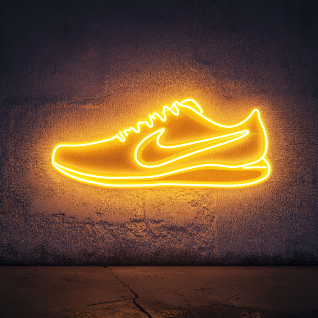 Shoes - Yellow Neon Sign, 24 Inches