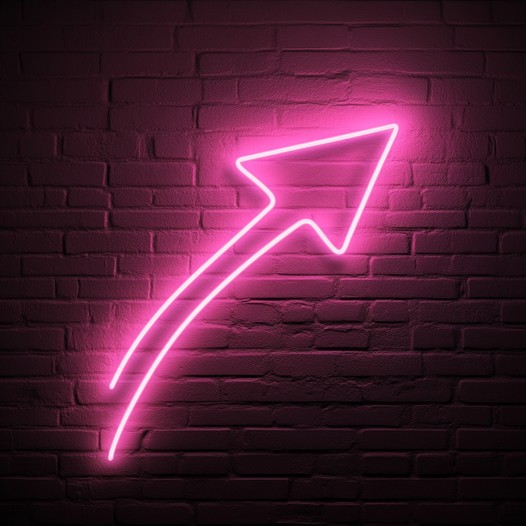 Shooting Star with Tail - Pink Neon Sign, 24 Inches
