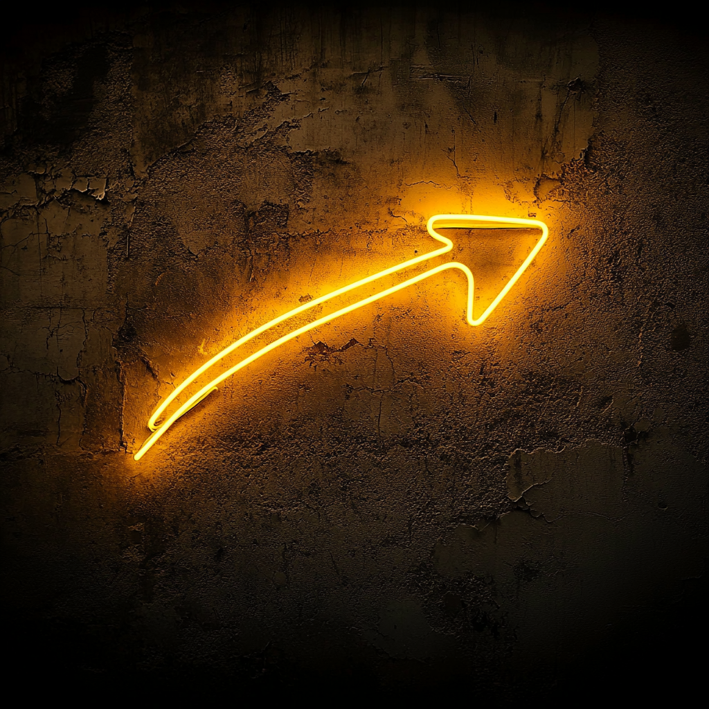 Shooting Star with Tail - Yellow Neon Sign, 18 Inches