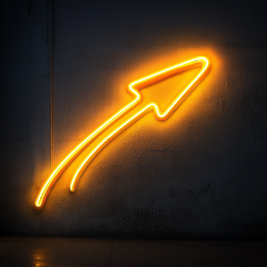 Shooting Star with Tail - Yellow Neon Sign, 24 Inches