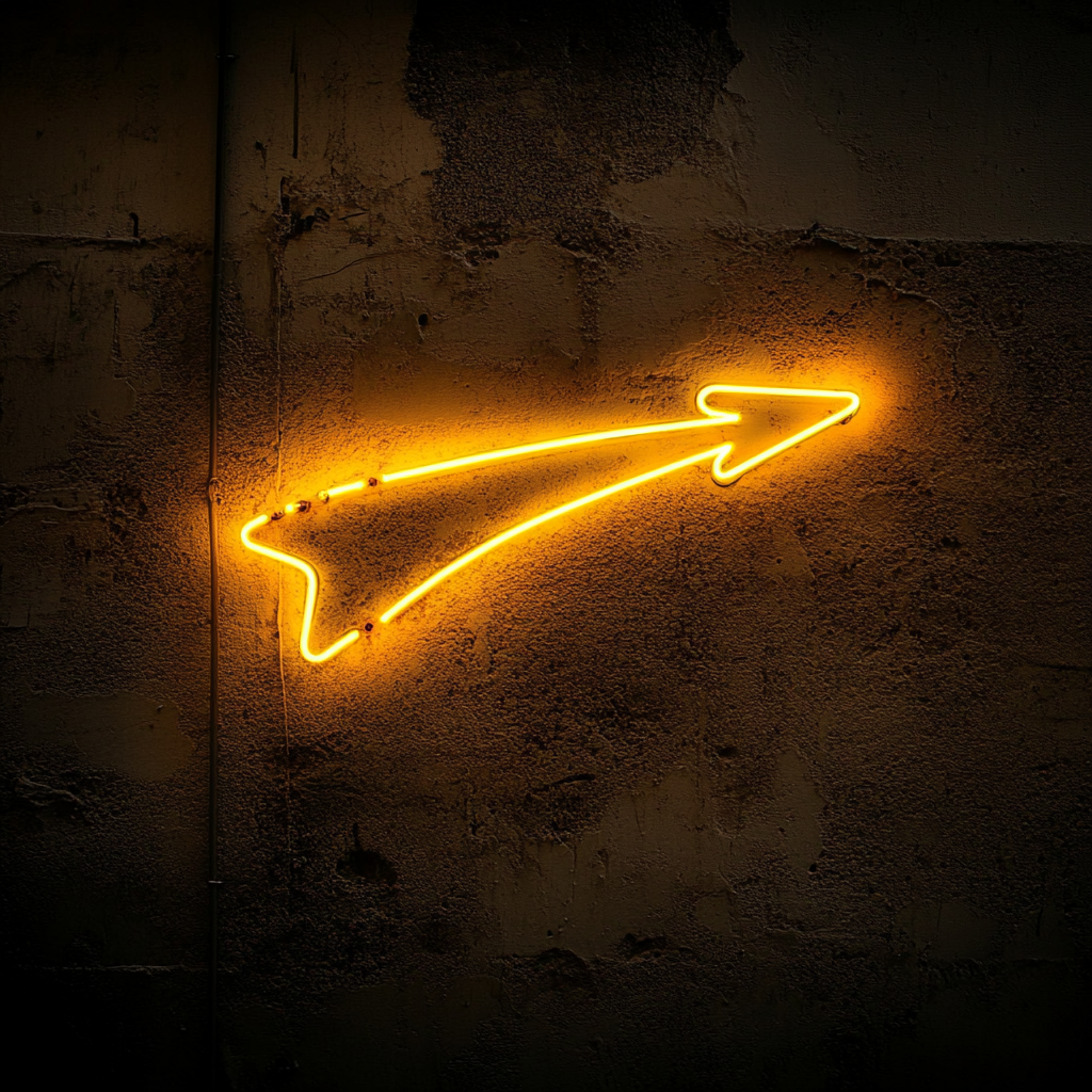 Shooting Star with Tail - Yellow Neon Sign, 18 Inches