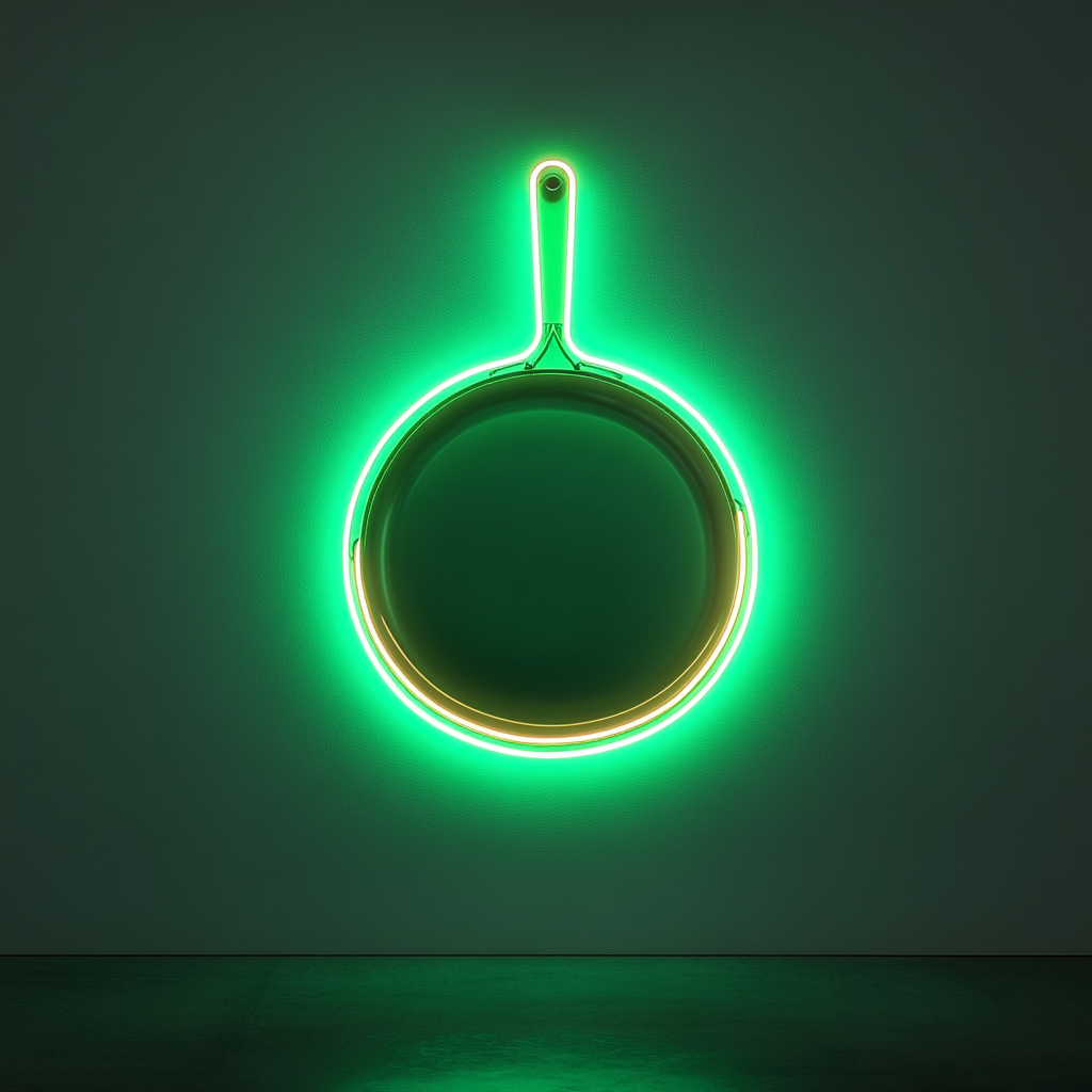 Skillet - Green Neon Sign, 18 Inches