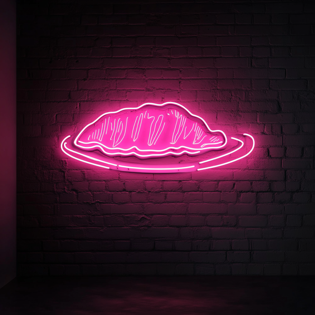 Smoked Salmon Platter - Pink Neon Sign, 18 Inches