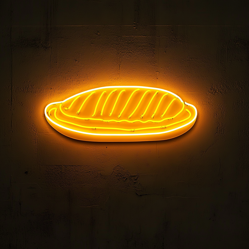Smoked Salmon Platter - Yellow Neon Sign, 18 Inches