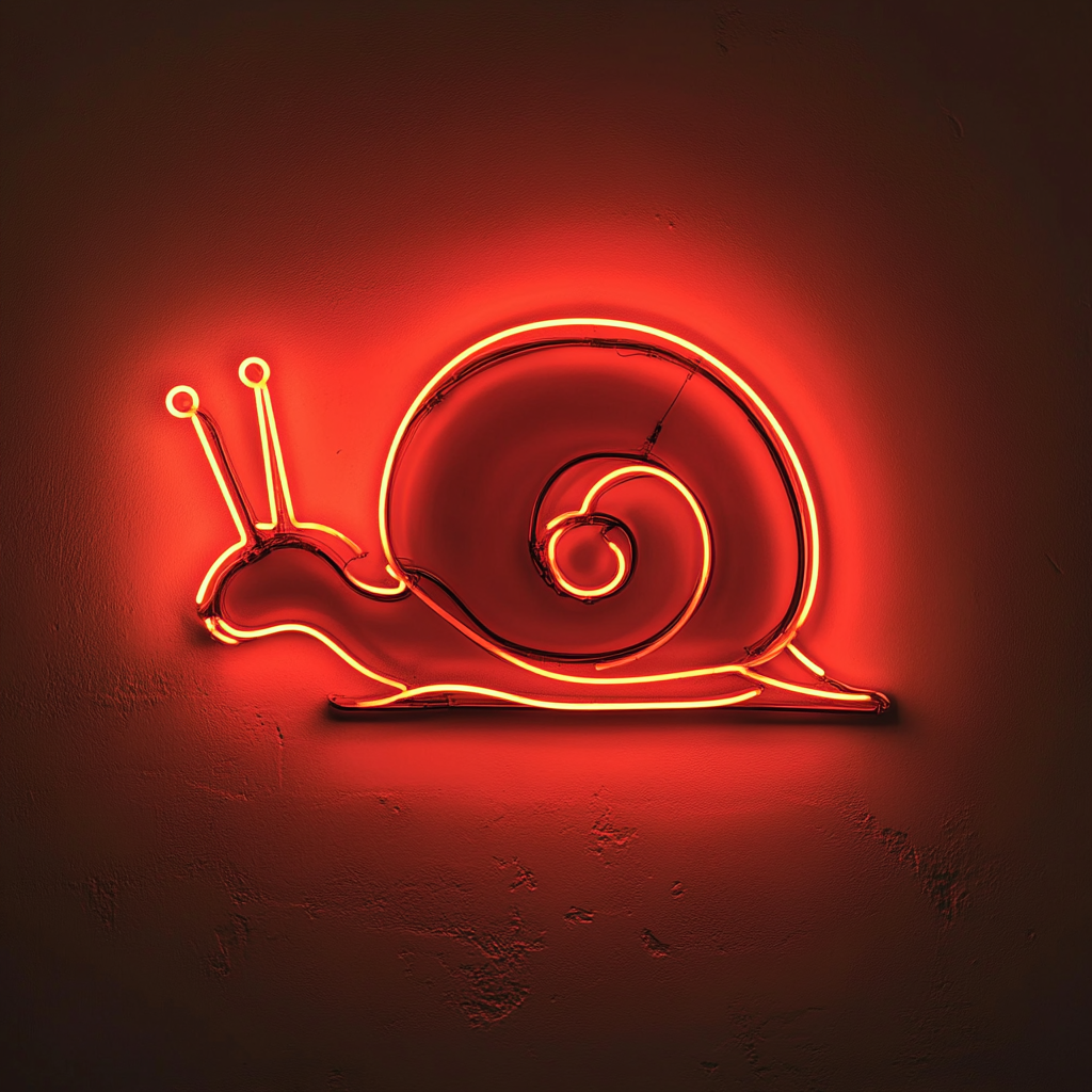 Snail - Red Neon Sign, 24 Inches