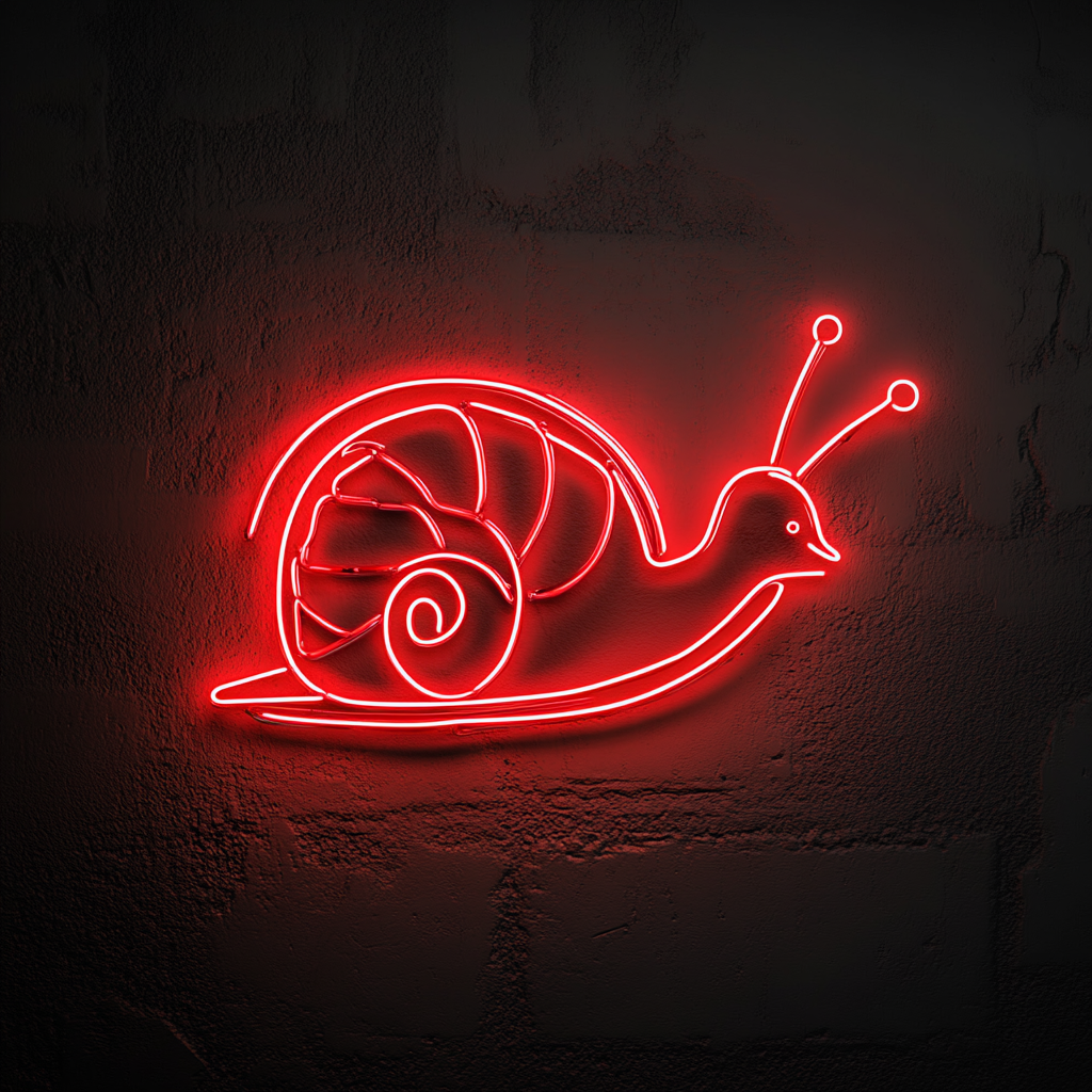 Snail - Red Neon Sign, 24 Inches