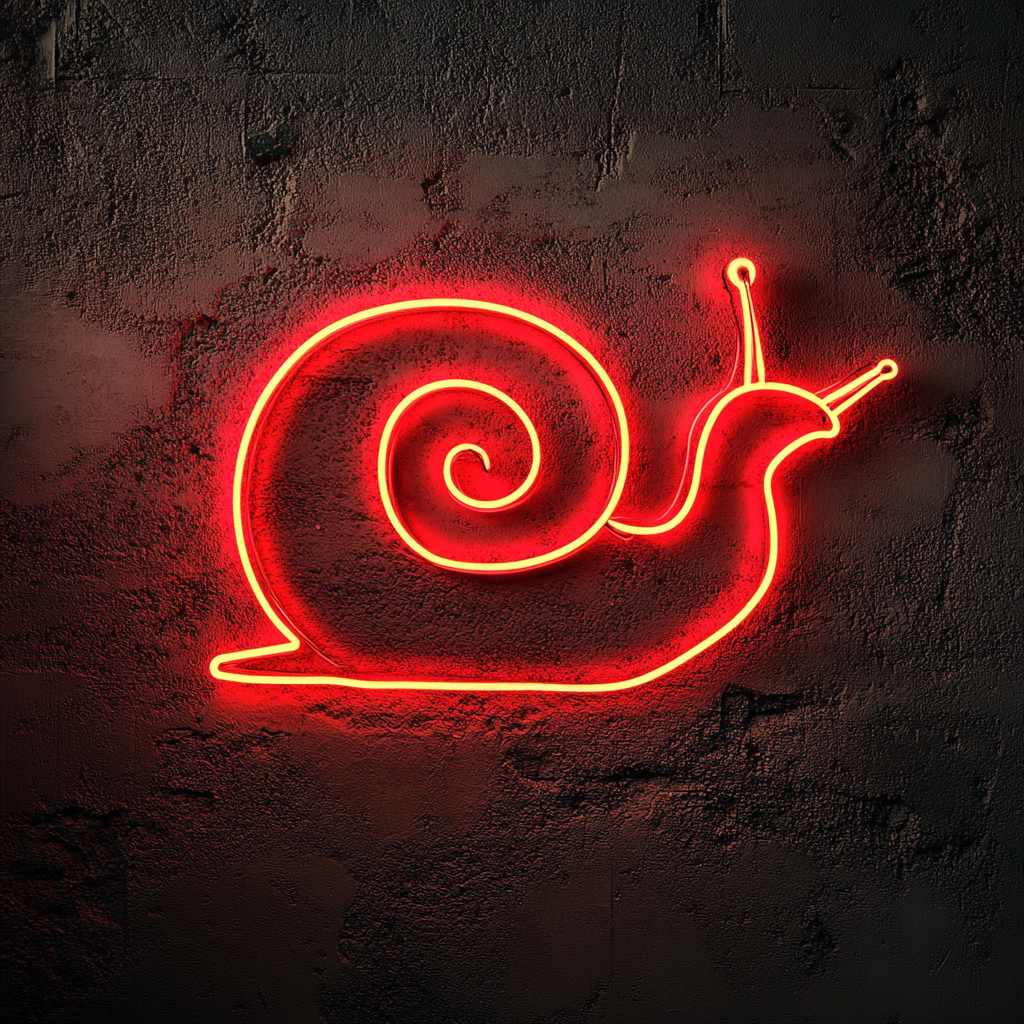 Snail - Red Neon Sign, 24 Inches