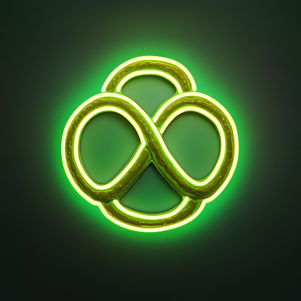 Soft Pretzel with Mustard - Green Neon Sign, 18 Inches