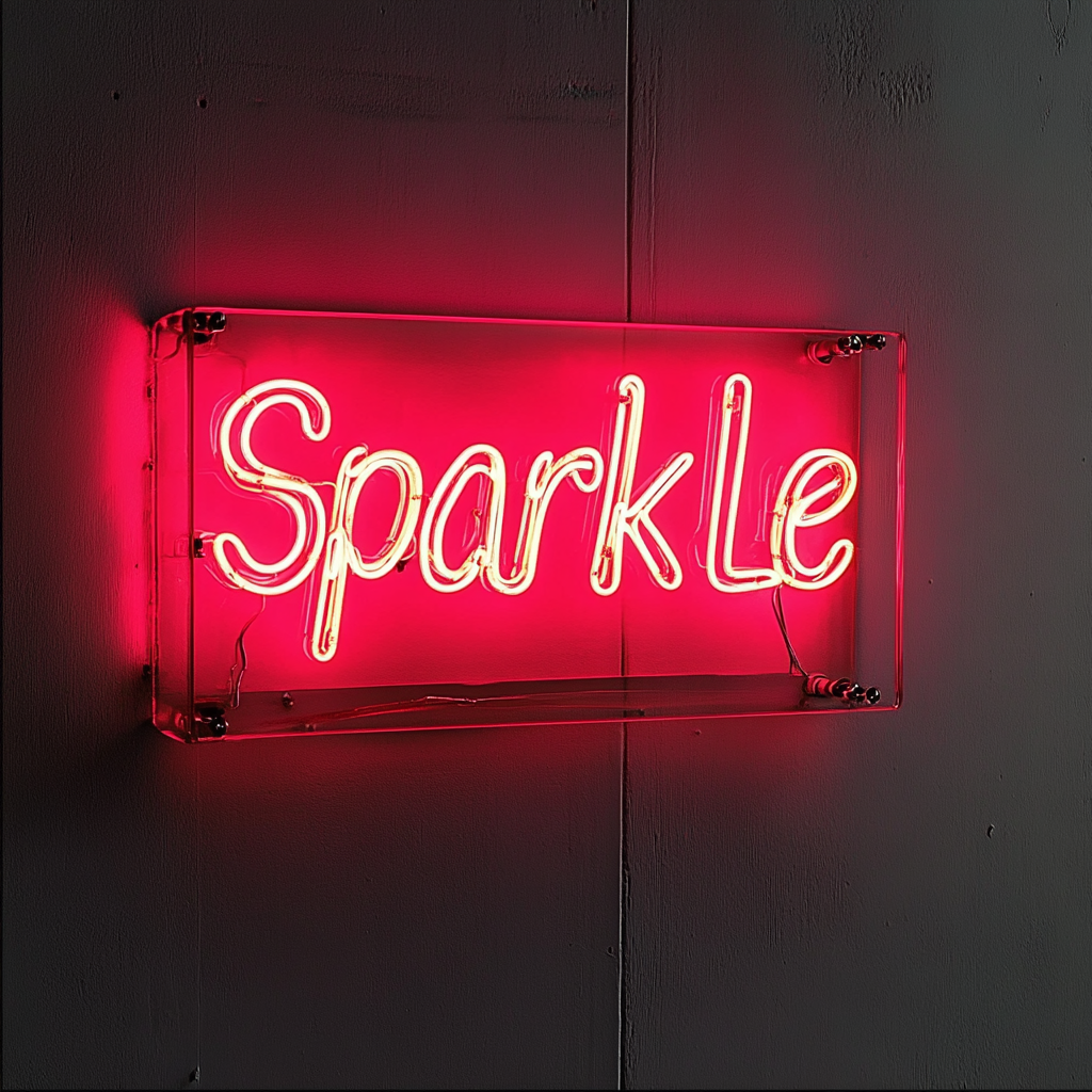 Sparkle - Red Neon Sign, 24 Inches