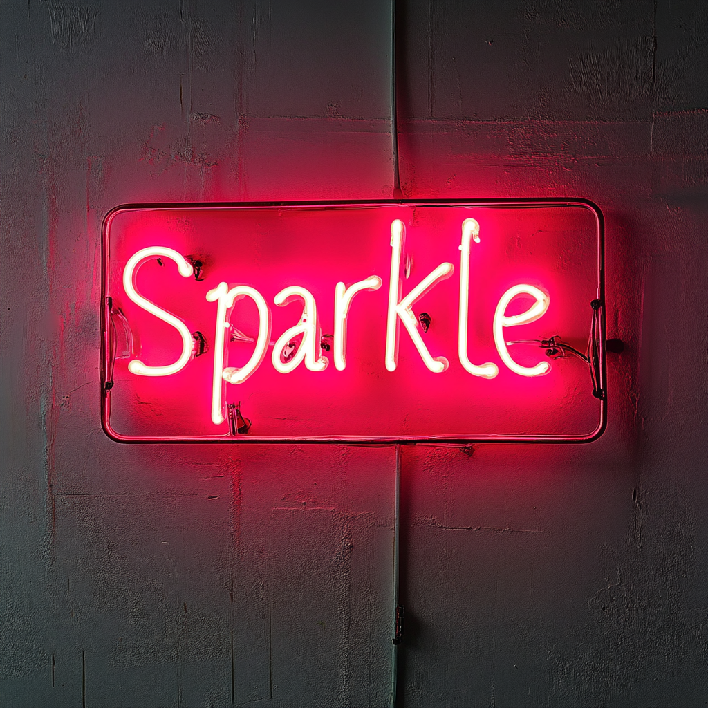 Sparkle - Red Neon Sign, 18 Inches