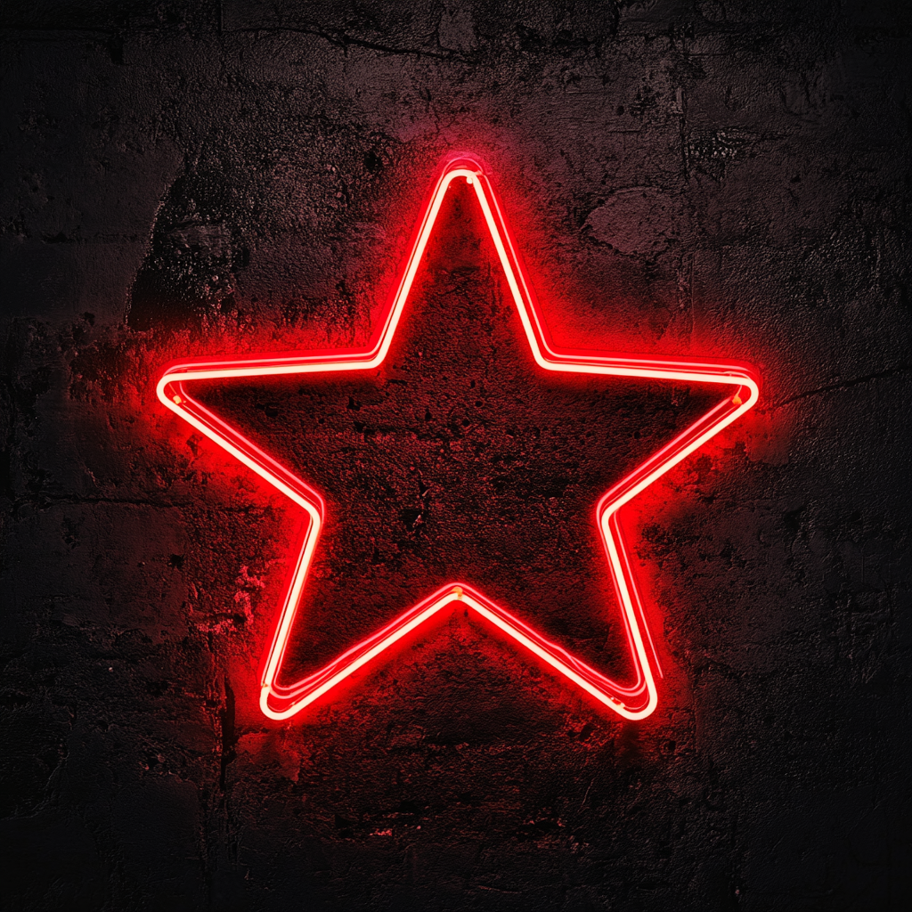 Sparkle Stars - Red Neon Sign, 24 Inches