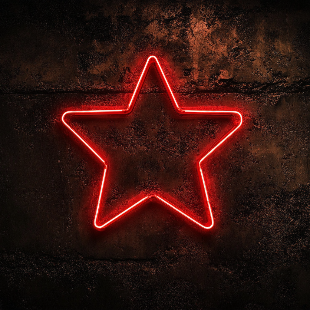 Sparkle Stars - Red Neon Sign, 24 Inches