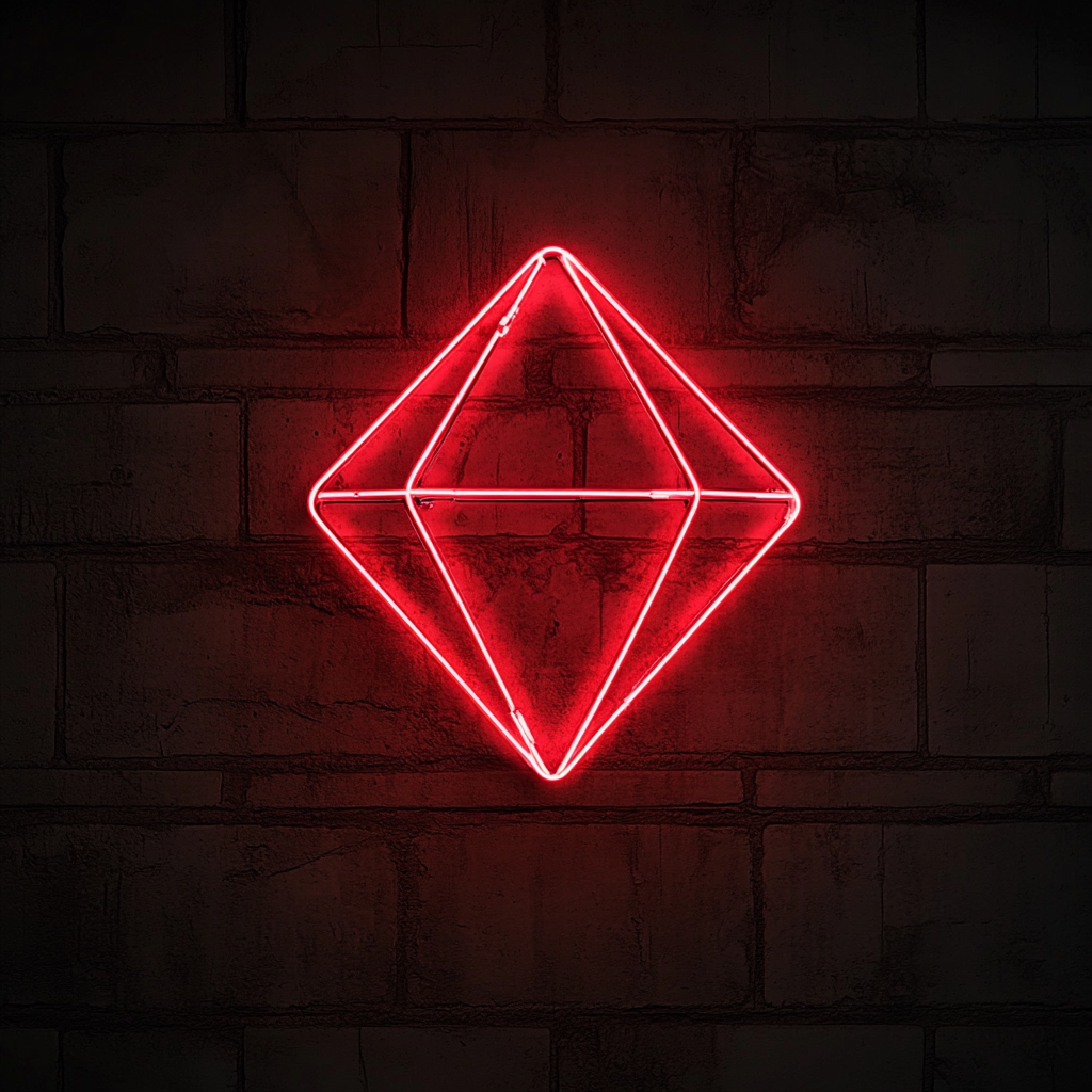 Sparkling Diamond - Red Neon Sign, 18 Inches