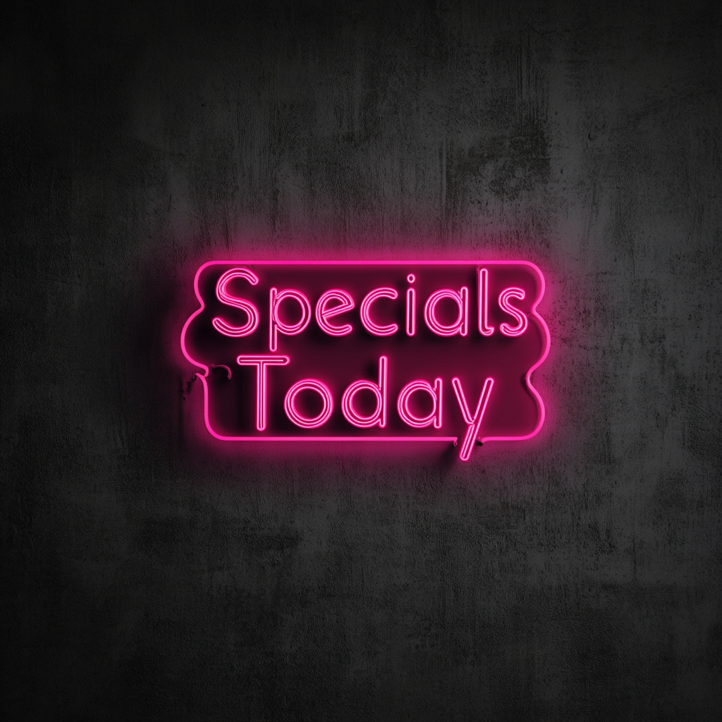 "Specials Today" - Pink Neon Sign, 24 Inches