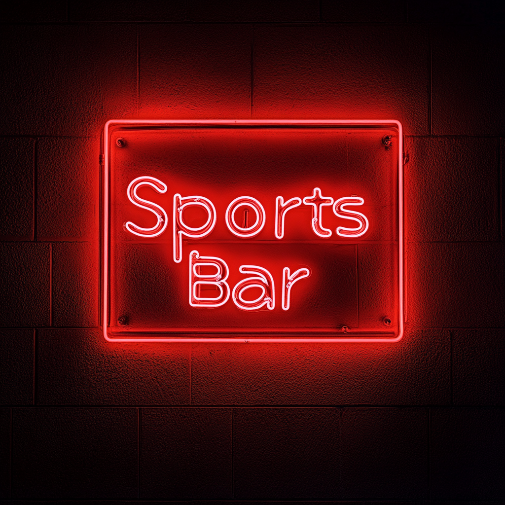 "Sports Bar" - Red Neon Sign, 24 Inches