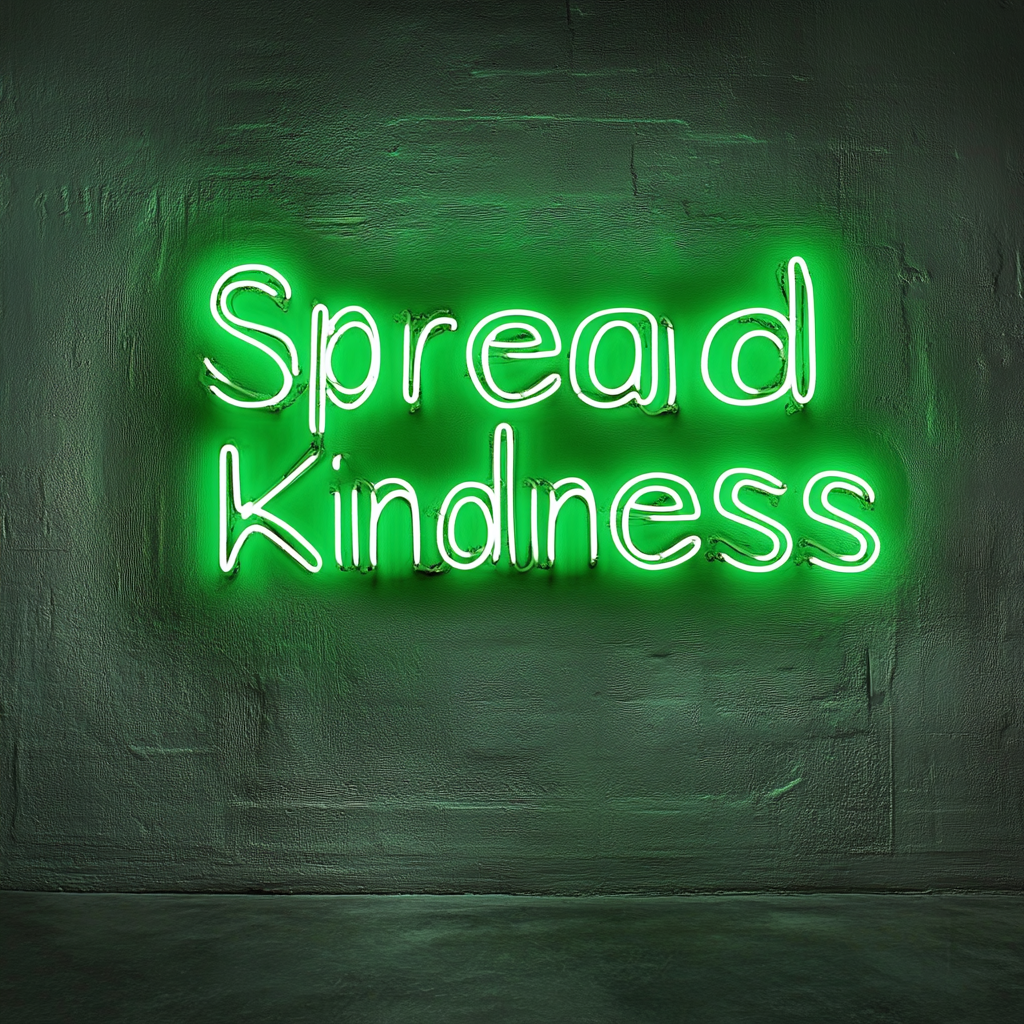Spread Kindness - Green Neon Sign, 18 Inches