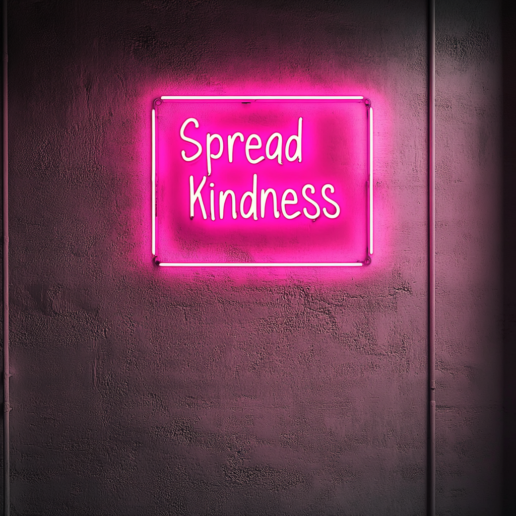 Spread Kindness - Pink Neon Sign, 18 Inches