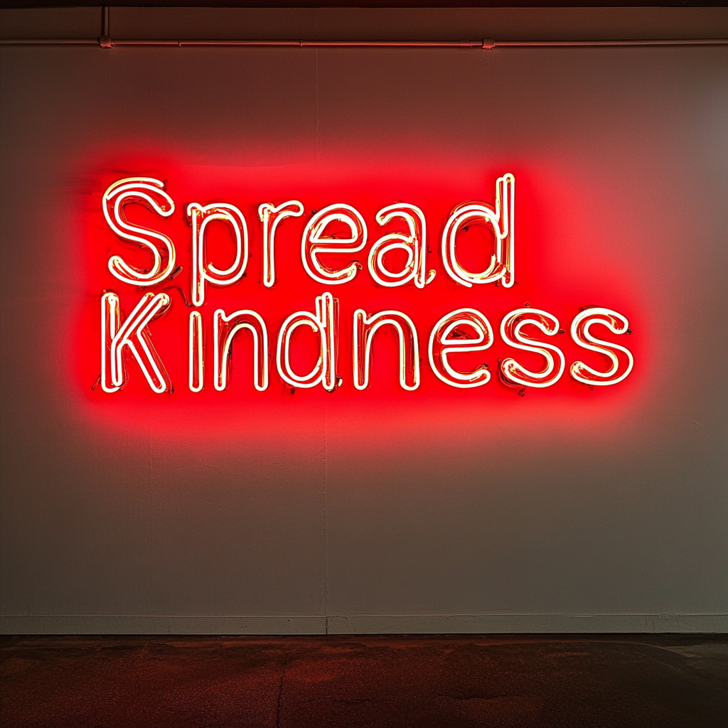 Spread Kindness - Red Neon Sign, 18 Inches