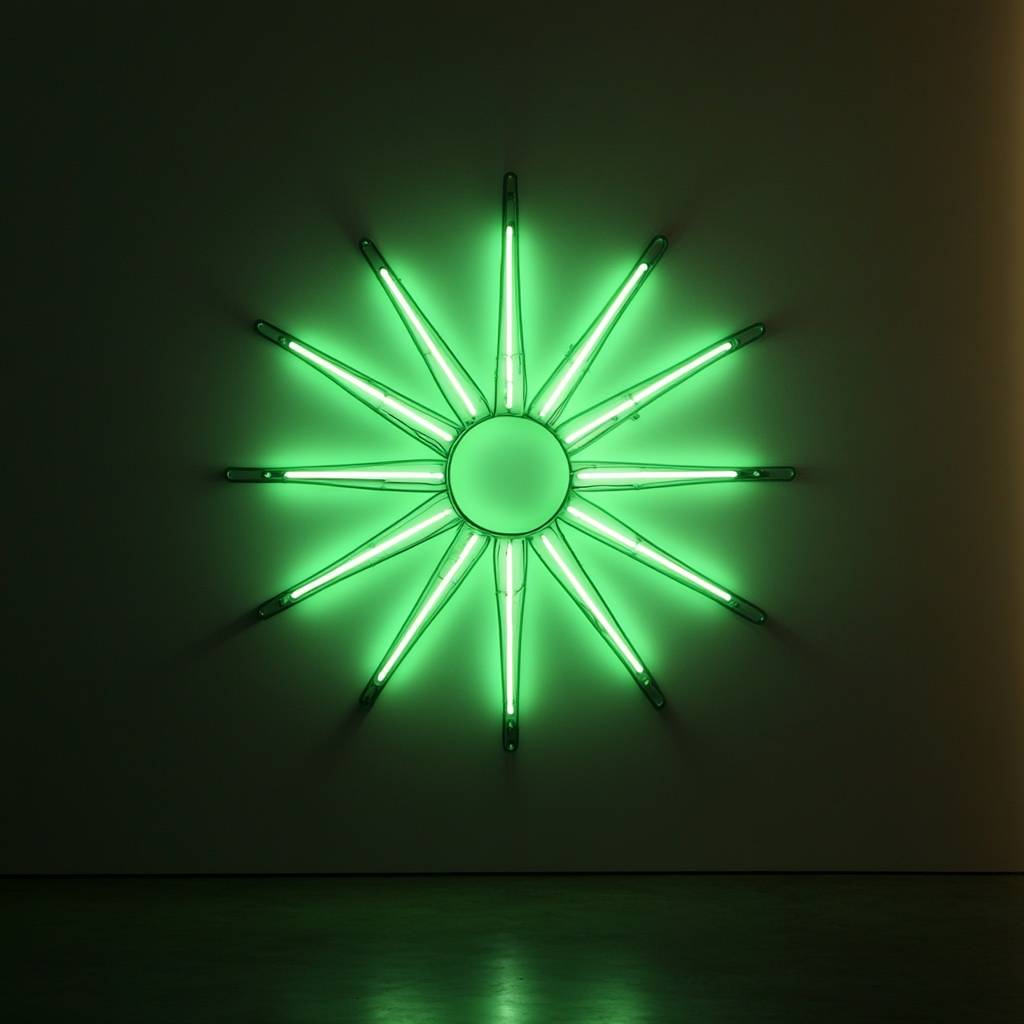 Starburst - Green Neon Sign, 18 Inches