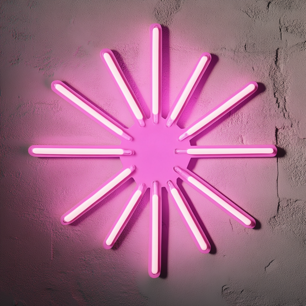 Starburst - Pink Neon Sign, 18 Inches