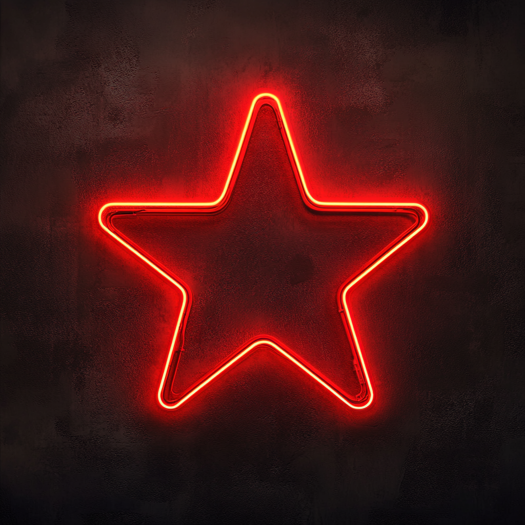 Starry Night - Red Neon Sign, 24 Inches