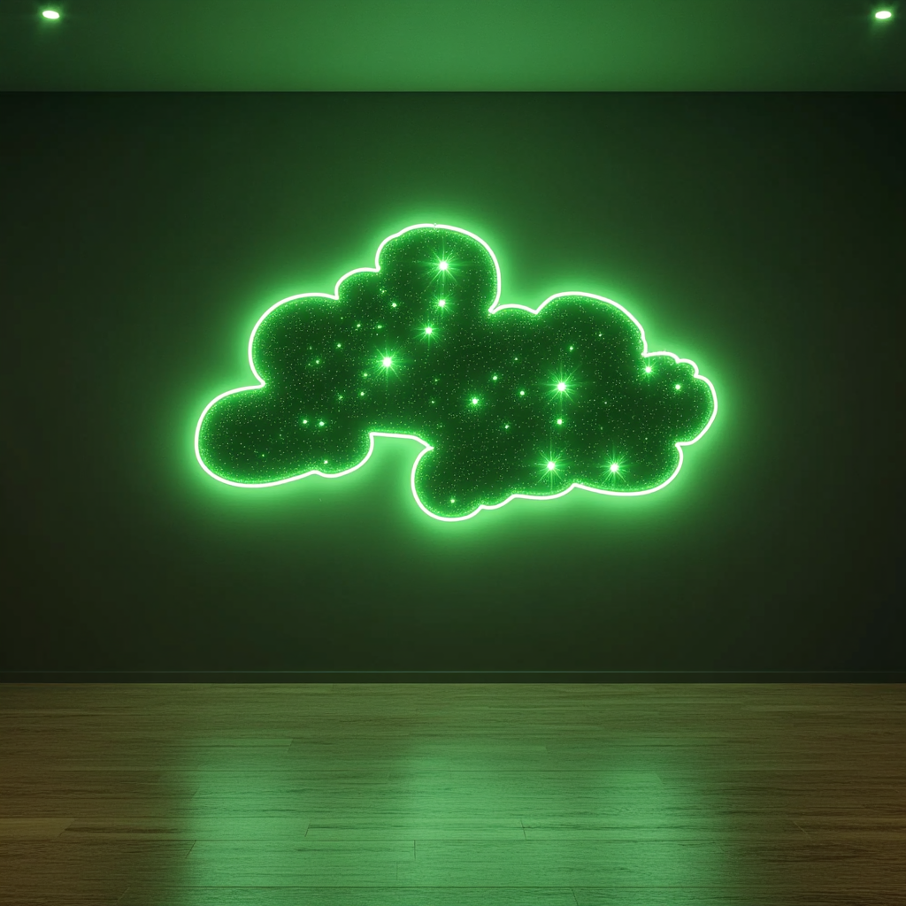 Starry Sky - Green Neon Sign, 24 Inches