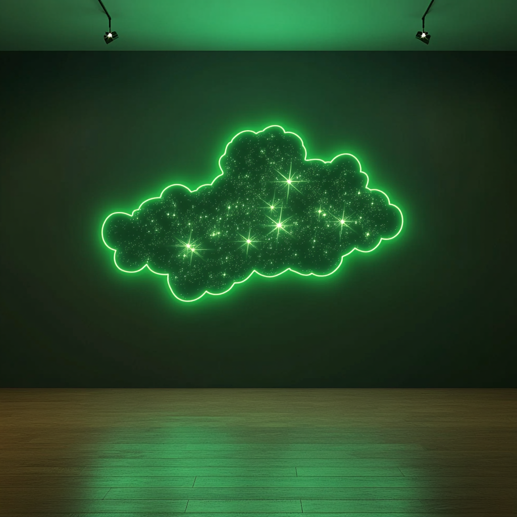 Starry Sky - Green Neon Sign, 24 Inches