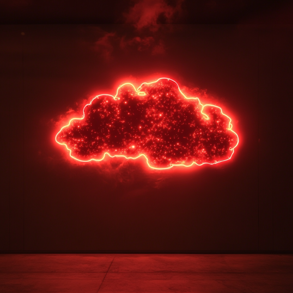 Starry Sky - Red Neon Sign, 18 Inches