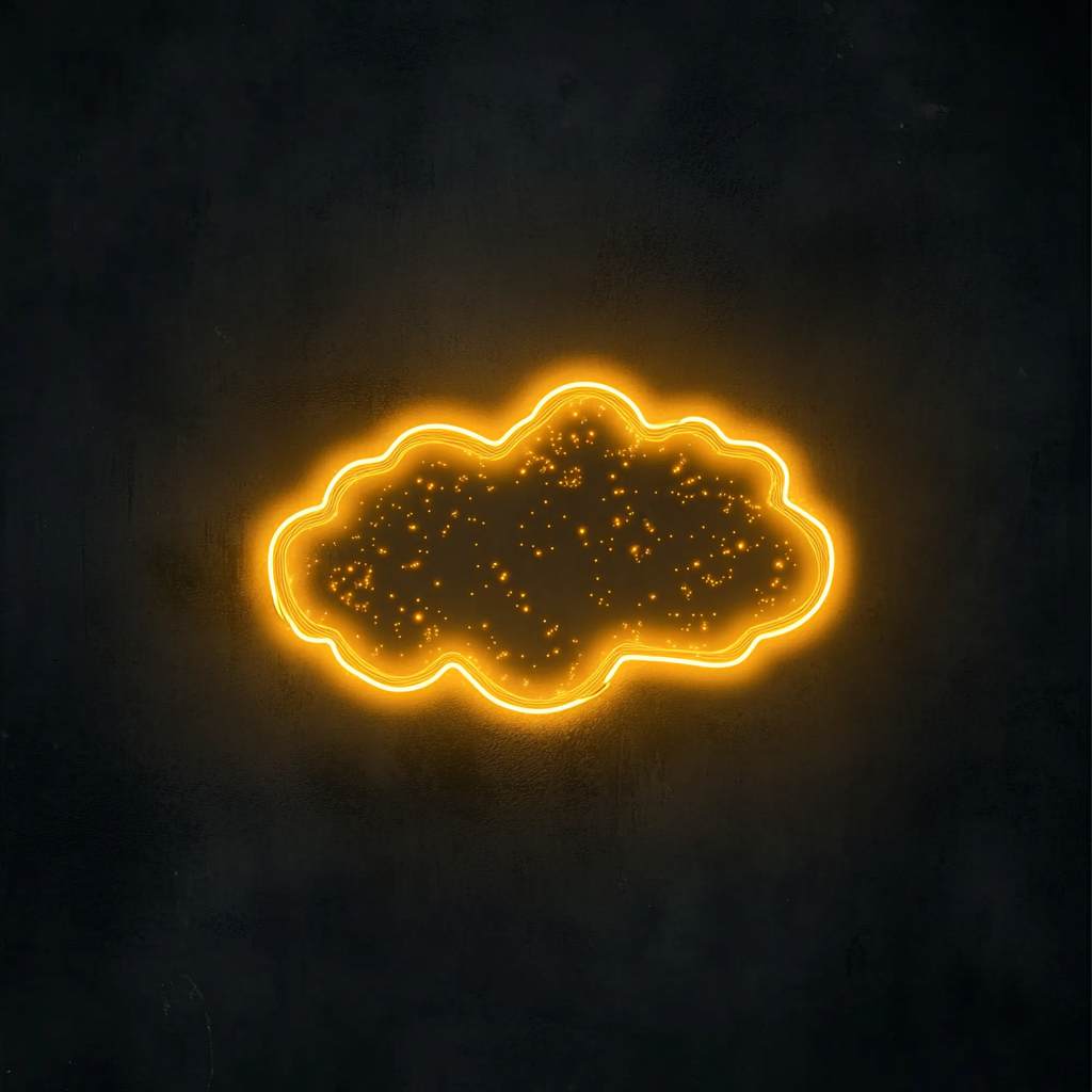 Starry Sky - Yellow Neon Sign, 18 Inches