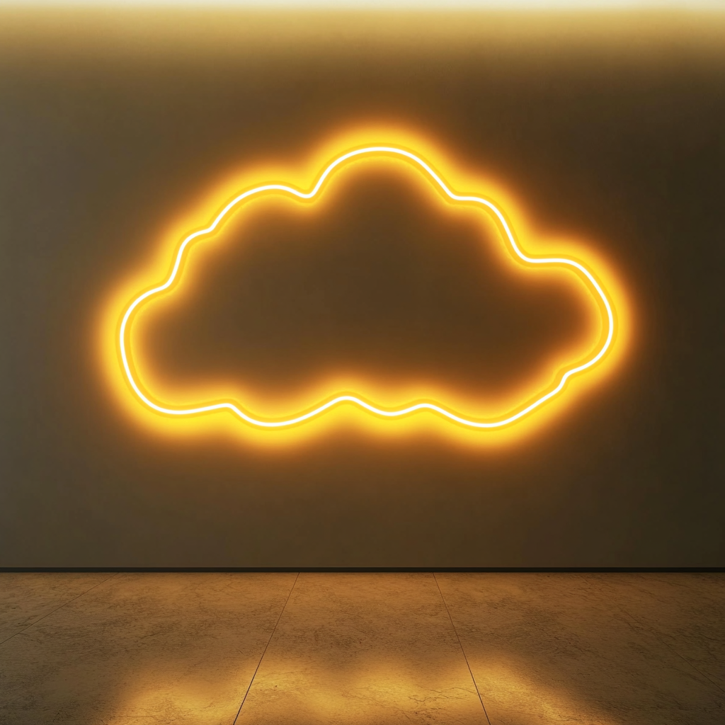 Starry Sky - Yellow Neon Sign, 18 Inches