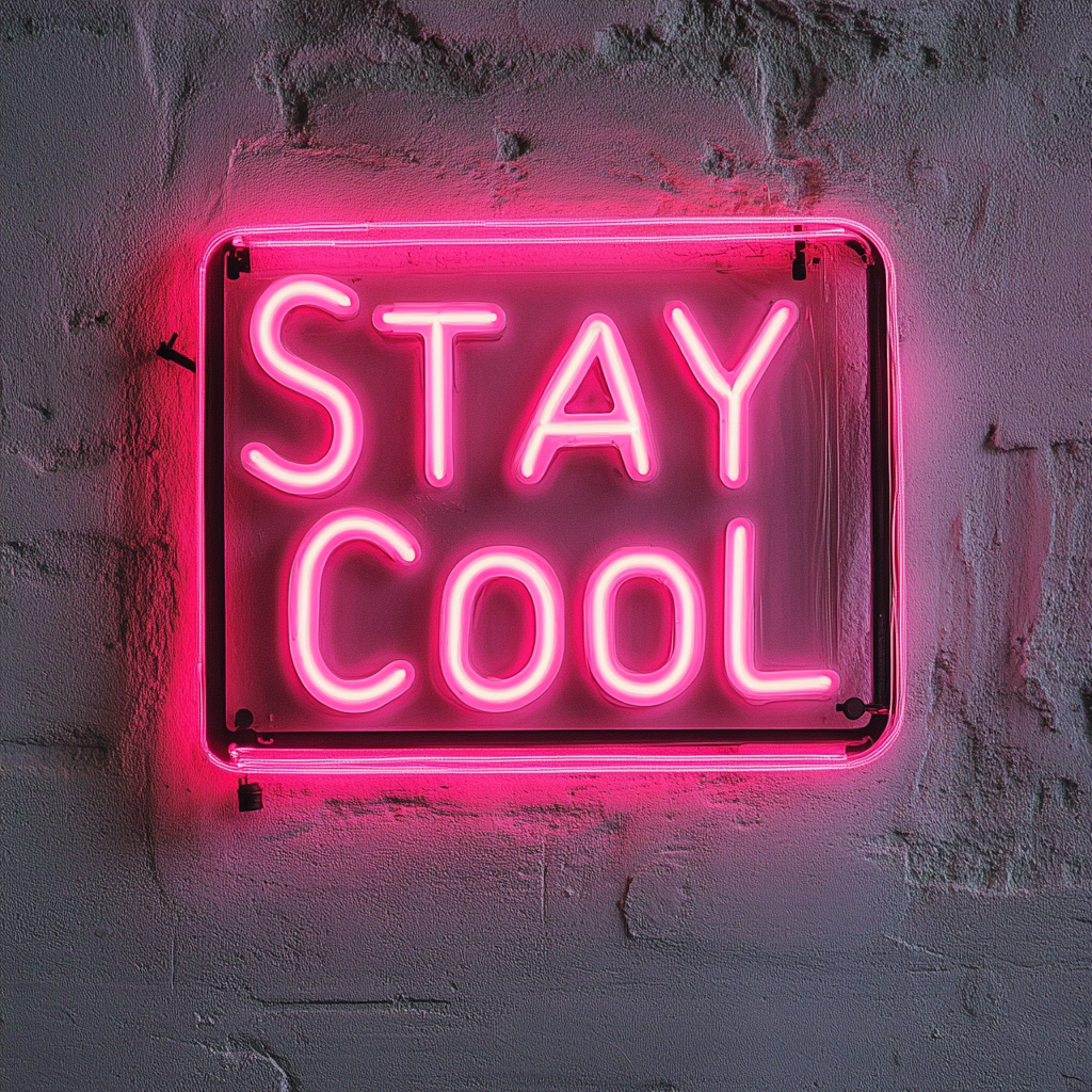 Stay Cool - Pink Neon Sign, 18 Inches